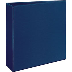 Avery View Binder, EZ-Turn Ring, w/ Four Pockets, 3 in Cap., Blue