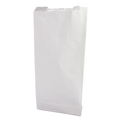 Bagcraft Grease-Resistant Single-Serve Bags, 6 in x 6.5 in, White, 2,000/Carton