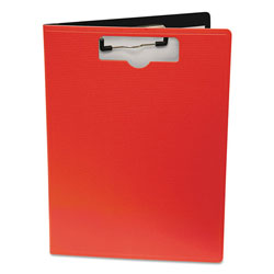 Baumgarten's Portfolio Clipboard With Low-Profile Clip, 1/2 in Capacity, 8 1/2 x 11, Red
