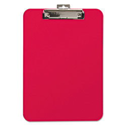 Baumgarten's Unbreakable Recycled Clipboard, 1/4 in Capacity, 8 1/2 x 11, Red