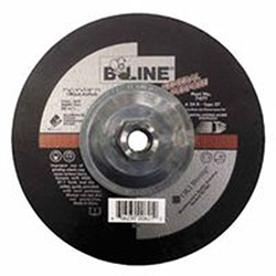 Bee Line Abrasives Depressed Center Grinding Wheel, 7 in dia, 1/4 in Thick, 5/8 in-11 Arbor, 24 Grit