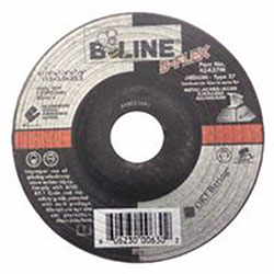 Bee Line Abrasives Flexible Depressed Center Wheel, 4-1/2 in dia, 7/8 in Arbor, 1/8 in Thick, 30 Grit, Aluminum Oxide