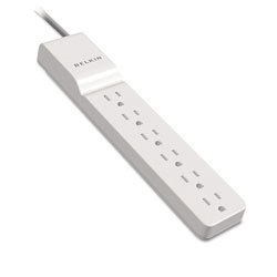 Belkin Home/Office Surge Protector, 6 Outlets, 4 ft Cord, 720 Joules, White