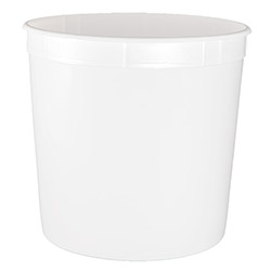 Berry Plastics 1.25 Gal White Round Container