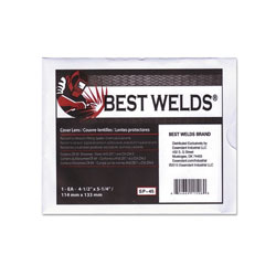 Best Welds Cover Lens, Scratch/Static Resistant, 5-1/4 in x 4-1/2 in, CR-39 Plastic