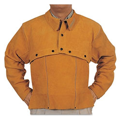 Best Welds Leather Cape Sleeves, Snaps Closure, Large, Golden Brown