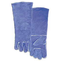 Best Welds Welding Gloves, Split Cowhide, Large, Blue