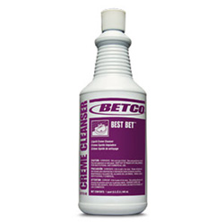 Betco Best Bet Liquid Abrasive Creme Cleanser, Quart Bottle, 12/Case