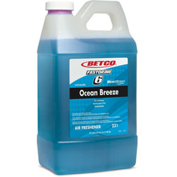 Betco BestScent Air Freshener, Ocean Breeze, Fastdraw, 2 Liter, Case Of 4 Bottles - Liquid - 500 Sq. ft. - 2 fl oz (0.1 quart) - Ocean Breeze - 1 Each