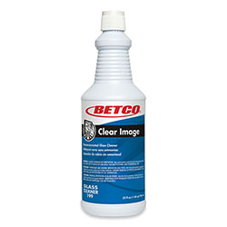 Betco Clear Image Glass and Surface Cleaner, Rain Fresh Scent, 32 oz Bottle, 6/Carton