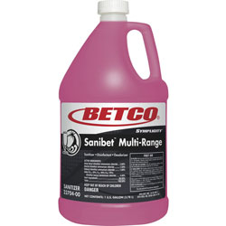 Betco Sanibet Sanitizer Disinfect Deodorizer, Concentrate, 128 fl oz (4 quart), Pink
