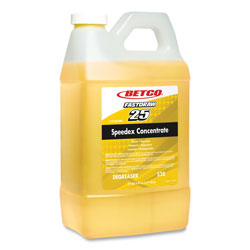 Betco Speedex FastDraw 25 Concentrate Heavy-Duty Degreaser, Lemon Scent, 67.6 oz Bottle, 4/Carton