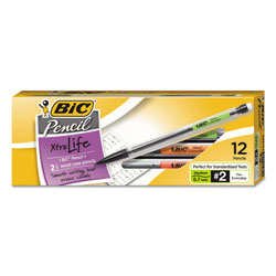 Bic Xtra Smooth Mechanical Pencil, 0.7 mm, HB (#2.5), Black Lead, Clear Barrel, Dozen (BICMP11)
