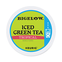 Bigelow Tea Company Tropical Iced Green Tea, K-Cup, 0.10 oz, 22/Box