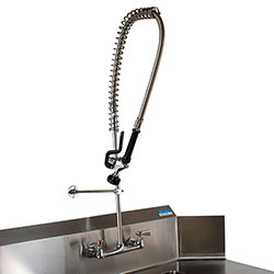 BK Resources WorkForce Prerinse Add-A-Faucet, 8 in Height, Chrome