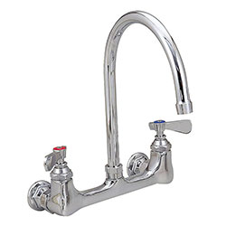 BK Resources WorkForce Standard Duty Faucet, 7.88 in Height/3 in Reach, Chrome-Plated Brass