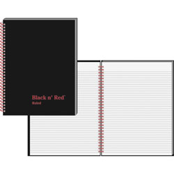 Black N' Red Twinwire Hardcover Notebook, Wide/Legal Rule, Black Cover, 11 x 8.5, 70 Sheets