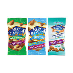 Blue Diamond® Almonds Variety Pack, Assorted Flavors, 0.6 oz Pouch, 7 Pouches/Box, 6 Boxes/Pack