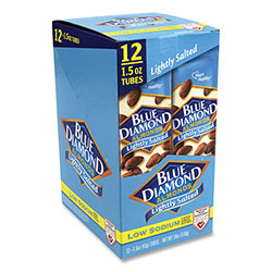 Blue Diamond® Low Sodium Lightly Salted Almonds, 1.5 oz Tube, 12 Tubes/Box