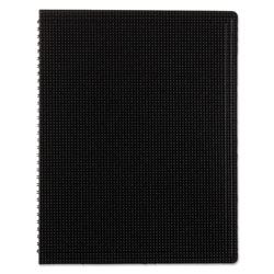 Blueline Duraflex Poly Notebook, 1-Subject, Medium/College Rule, Black Cover, (80) 11 x 8.5 Sheets