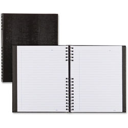 Blueline NotePro Notebook, 1-Subject, Medium/College Rule, Black Cover, (75) 11 x 8.5 Sheets