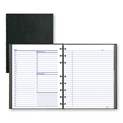 Blueline NotePro Undated Daily Planner, 9.25 x 7.25, Black Cover, Undated