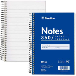 Blueline Steno Notes Notebook, Gregg Rule, Blue/White Cover, (180) 9 x 6 Sheets