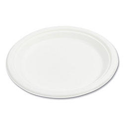 Boardwalk Bagasse PFAS-Free Dinnerware, Plate, 9 in dia, Tan, 500/Carton