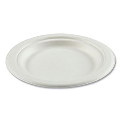 Boardwalk Bagasse PFAS-Free Dinnerware, Plate, 6 in dia, Tan, 1,000/Carton