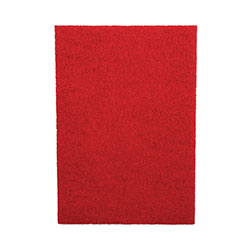 Boardwalk Buffing Floor Pads, 20 x 14, Red, 10/Carton