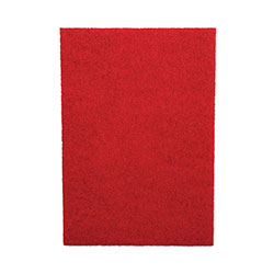 Boardwalk Buffing Floor Pads, 28 x 14, Red, 10/Carton