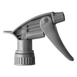 Boardwalk Chemical-Resistant Trigger Sprayer 320CR, 7.25 in Tube, Fits16 oz Bottles, Gray, 24/Carton