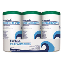 Boardwalk Disinfecting Wipes, 7 x 8, Fresh Scent, 75/Canister, 12 Canisters/Carton