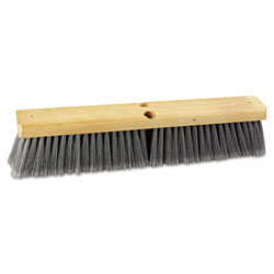 Boardwalk Floor Brush Head, 3" Gray Flagged Polypropylene Bristles, 18" Brush (BWK20418)