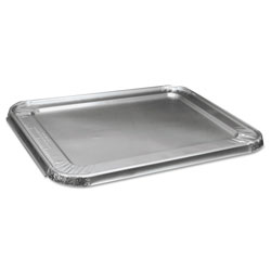 Boardwalk Aluminum Steam Table Pan Lids, Fits Half-Size Pan, Deep, 10.5 x 12.81 x 0.63, 100/Carton (BWKLIDSTEAMHF)