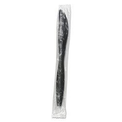 Boardwalk Heavyweight Wrapped Polypropylene Cutlery, Knife, Black, 1,000/Carton