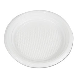 Boardwalk Hi-Impact Plastic Dinnerware, Plate, 6 in dia, White, 1,000/Carton