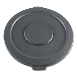 Boardwalk Lids for 32 gal Waste Receptacle, Flat-Top, Round, Plastic, Gray