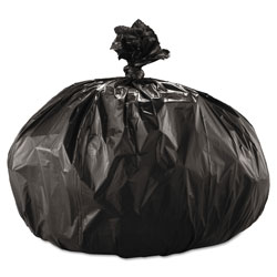 Boardwalk Recycled Low-Density Polyethylene Can Liners, 56 gal, 1.6 mil, 43 in x 47 in, Black, 20 Bags/Roll, 5 Rolls/Carton
