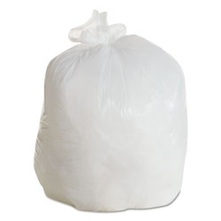 Boardwalk Low-Density Waste Can Liners, 30 gal, 0.6 mil, 30" x 36", White, 25 Bags/Roll, 8 Rolls/Carton (BWK3036EXH)
