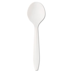 Boardwalk Mediumweight Polystyrene Cutlery, Soup Spoon, White, 1,000/Carton (BWKSOUPSPOON)