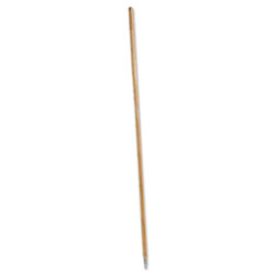 Boardwalk Metal Tip Threaded Hardwood Broom Handle, 1.13 in dia x 60 in, Natural