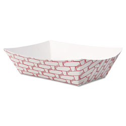 Boardwalk Paper Food Baskets, 0.5 lb Capacity, Red/White, 1,000/Carton (BWK30LAG050)