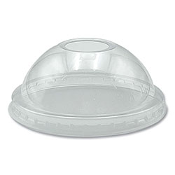 Boardwalk PET Cold Cup Dome Lids, Fits 9 oz to 10 oz PET Cups, Clear, 100/Pack