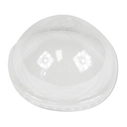 Boardwalk PET Cold Cup Dome Lids, Fits 12 oz Squat and 14 to 24 oz Plastic Cups, Clear, 100 Lids/Sleeve, 10 Sleeves/Carton