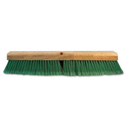 Boardwalk Floor Broom Head, 3 in Green Flagged Recycled PET Plastic Bristles, 24 in Brush