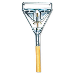 Boardwalk Quick Change Metal Head Mop Handle for No. 20 and Up Heads, 62" Wood Handle (UNS605)