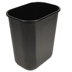 Boardwalk Soft-Sided Wastebasket, 28 qt, Plastic, Black