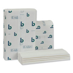 Boardwalk Structured Multifold Towels, 1-Ply, 9 x 9.5, White, 250/Pack, 16 Packs/Carton