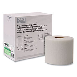 Boardwalk TrapEze Disposable Dusting Sheets, 8 in x 125 ft, White, 250 Sheets/Roll,